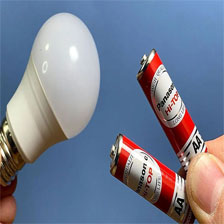 لامپ و باطری